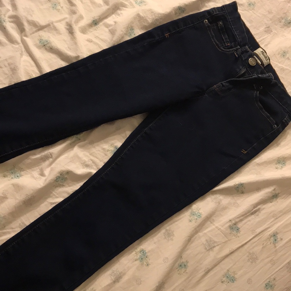 Dark wash skinny jeans